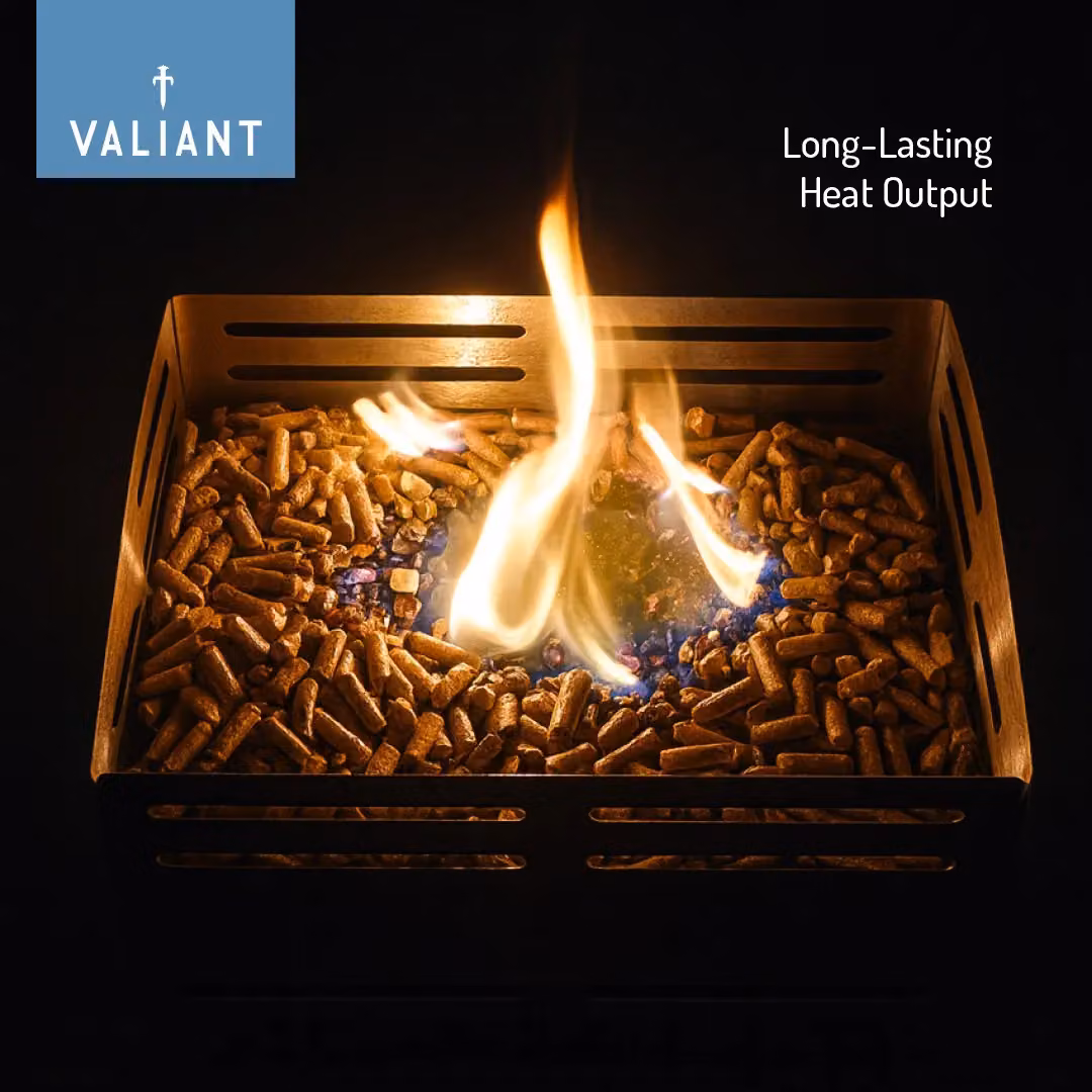 Valiant Pellet Burner Basket Box in Metallic Silver for Wood Burning Stoves and Fireplaces – 5