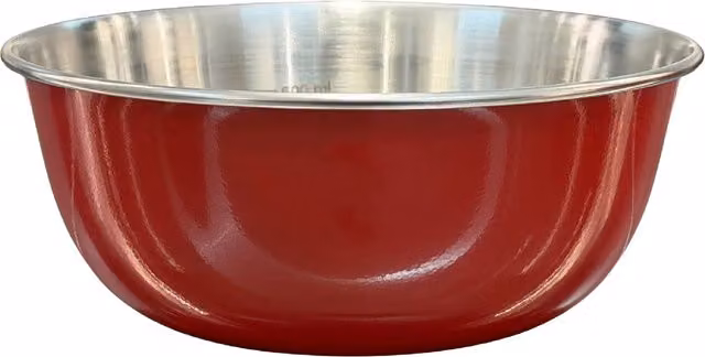 Buckingham Round Stainless Steel Deep Mixing Bowl, Red, 16 cm