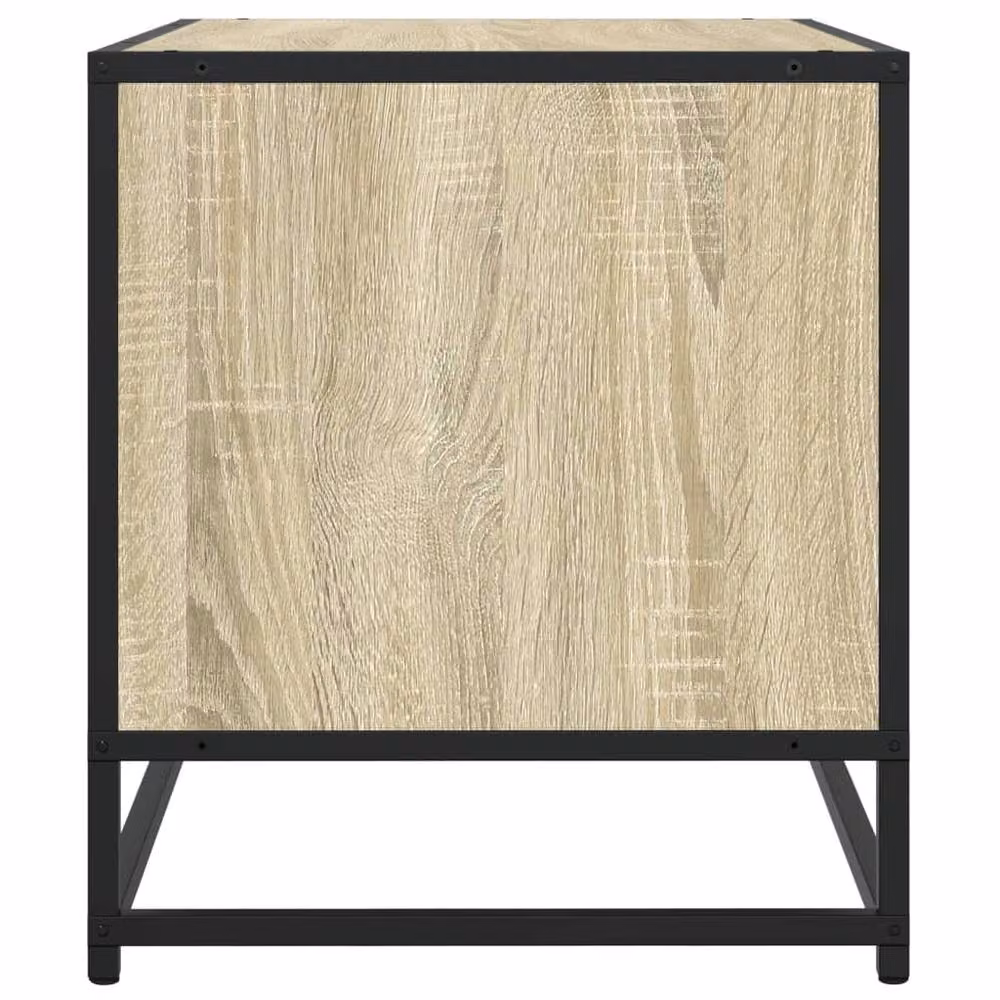 Berkfield Home Industrial TV Cabinet in Sonoma Oak and Metal, Light Brown, W/D/H: 120.5 x 40 x 46 cm – 4