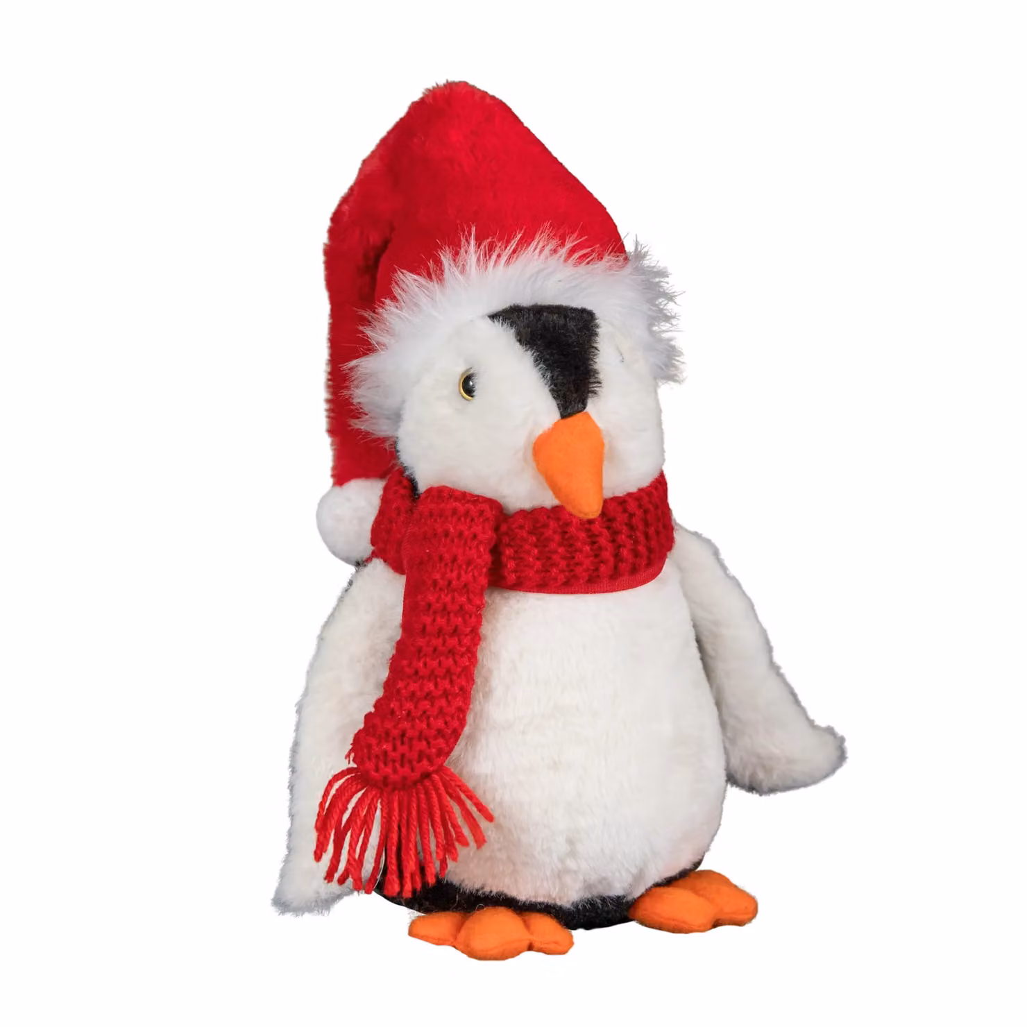 Samuel Alexander White Soft Cuddly Puppa Penguin Christmas Decoration with Santa Hat, Height: 30 cm – 8