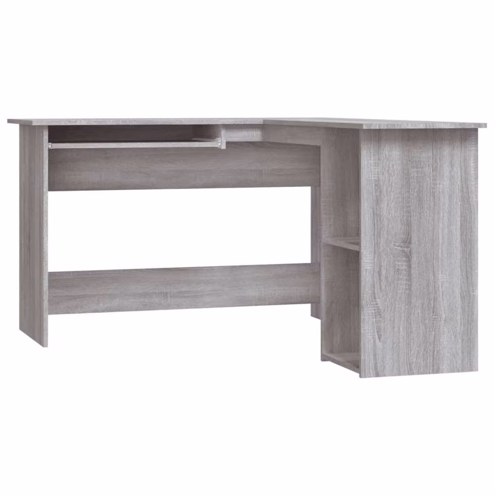 Berkfield Home Modern Corner Desk in Grey Sonoma, W/D/H: 120 x 140 x 75 cm – 3
