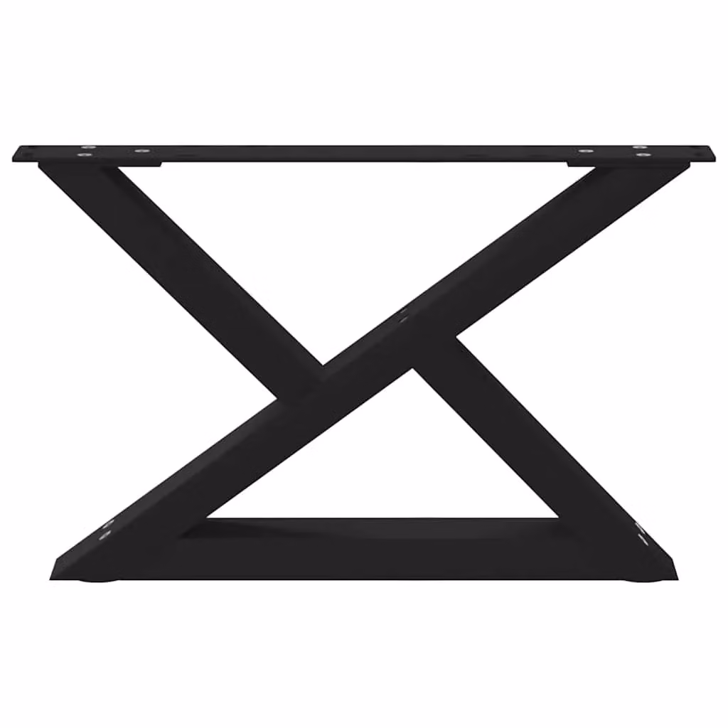 Berkfield Home Matt Black Steel Coffee Table Legs, 2 Pieces, Height: 60 cm – 5