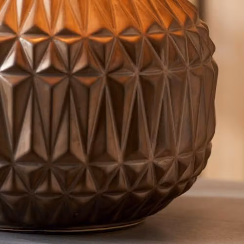 Pacific Lifestyle Bronze Ceramic Table Lamp with Fabric Shade – 4