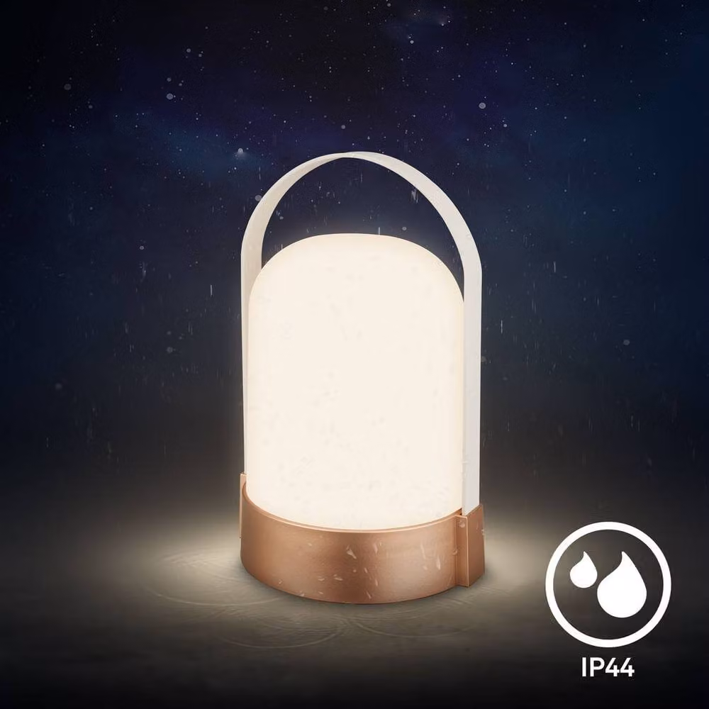 BRILONER Rechargeable Dimmable LED Table Lamp, Bronze Metallic and White, W/D/H: 14.5 x 13.5 x 24 cm – 6