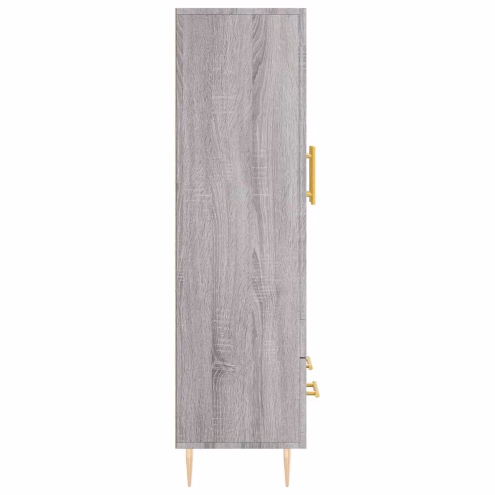 Berkfield Home Grey Sonoma Highboard in Engineered Wood W/D/H: 69.5 x 31 x 115 cm – 2
