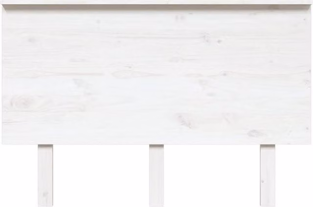 Berkfield Home Beautiful Bed Headboard in White Solid Pine Wood, W: 124 cm, D: 6 cm, H: 82.5 cm