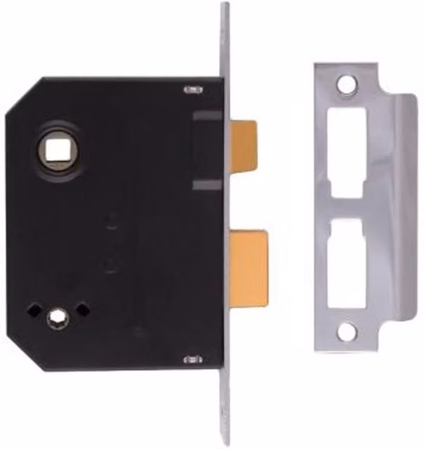 Unifix 5 Lever Mortice Sash Lock, Silver Stainless Steel, Pack of 2, 65mm