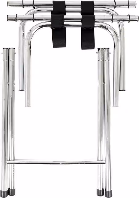 NESTLUNE Silver Metal Folding Serving Tray Stand, W: 100 cm, D: 15 cm, H: 15 cm