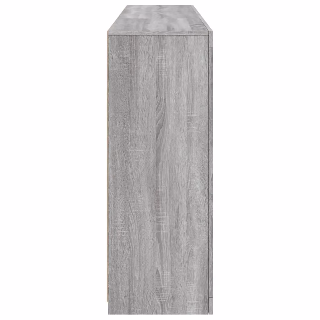 Berkfield Home Modern Sideboard with LED Lights in Grey Sonoma, W: 162 cm, D: 37 cm, H: 100 cm – 6