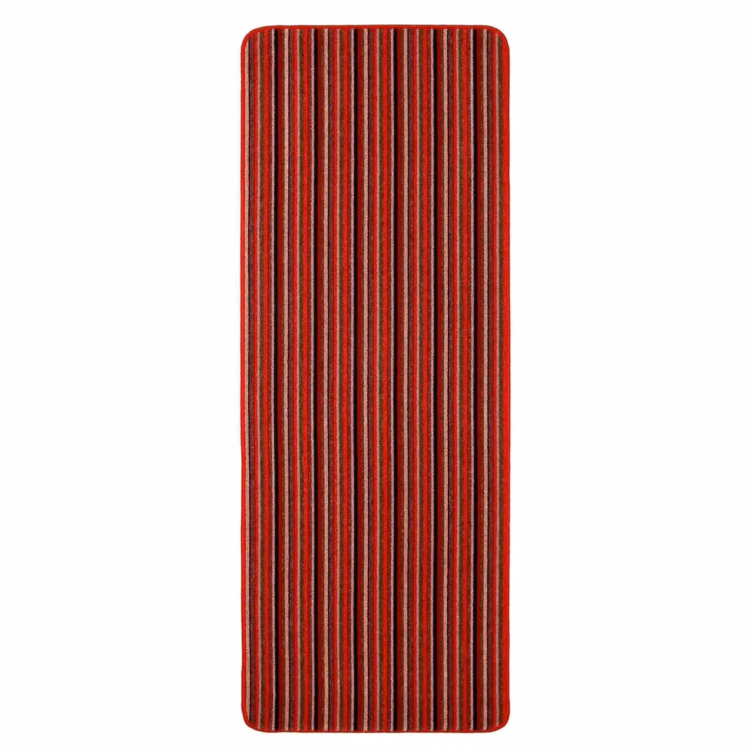 THE RUGS Washable Nonslip Striped All-Purpose Mat, Red, W: 67 cm x L: 100 cm – 2