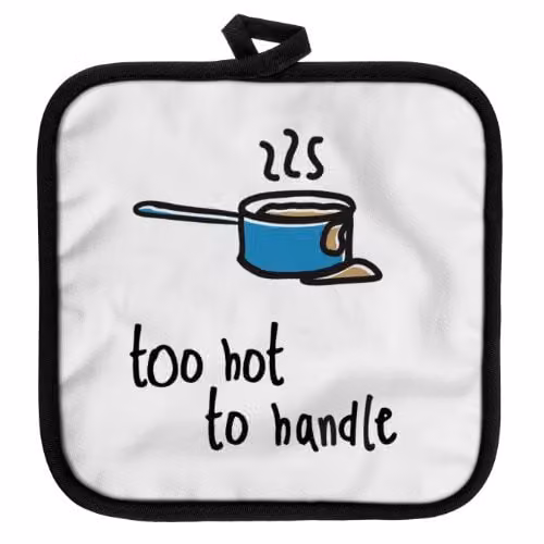 Orsina Doodle Too Hot To Handle Cotton Pot Holder, Black, White and Multicolour – 1