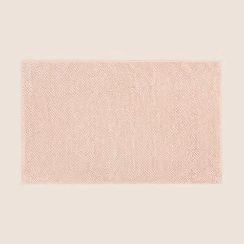 Misona Organic Cotton Reversible Loop Pile Bath Mat, Pink, W: 80 cm, D: 50 cm