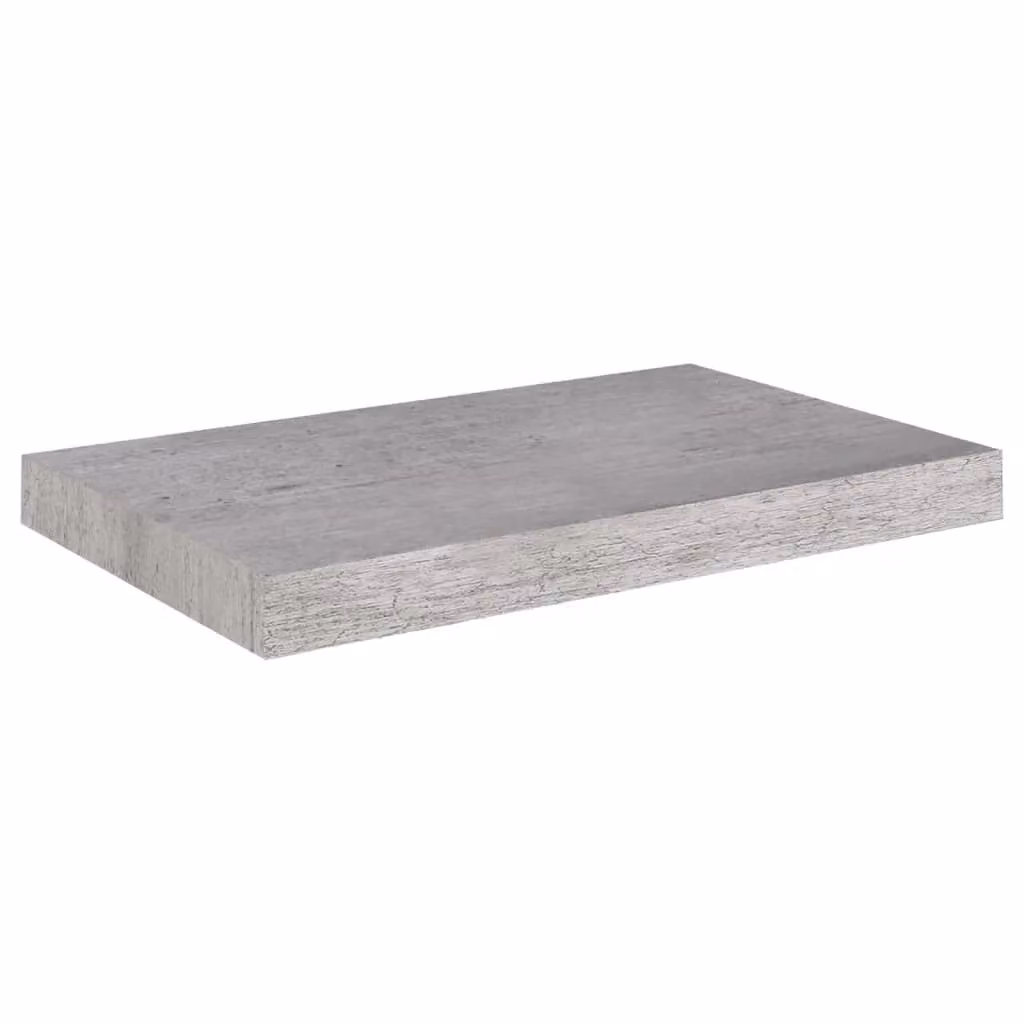 Berkfield Home Floating Wall Shelves, 4 Piece Set, Concrete Grey MDF, W: 50 cm, D: 23 cm, H: 3.8 cm – 2