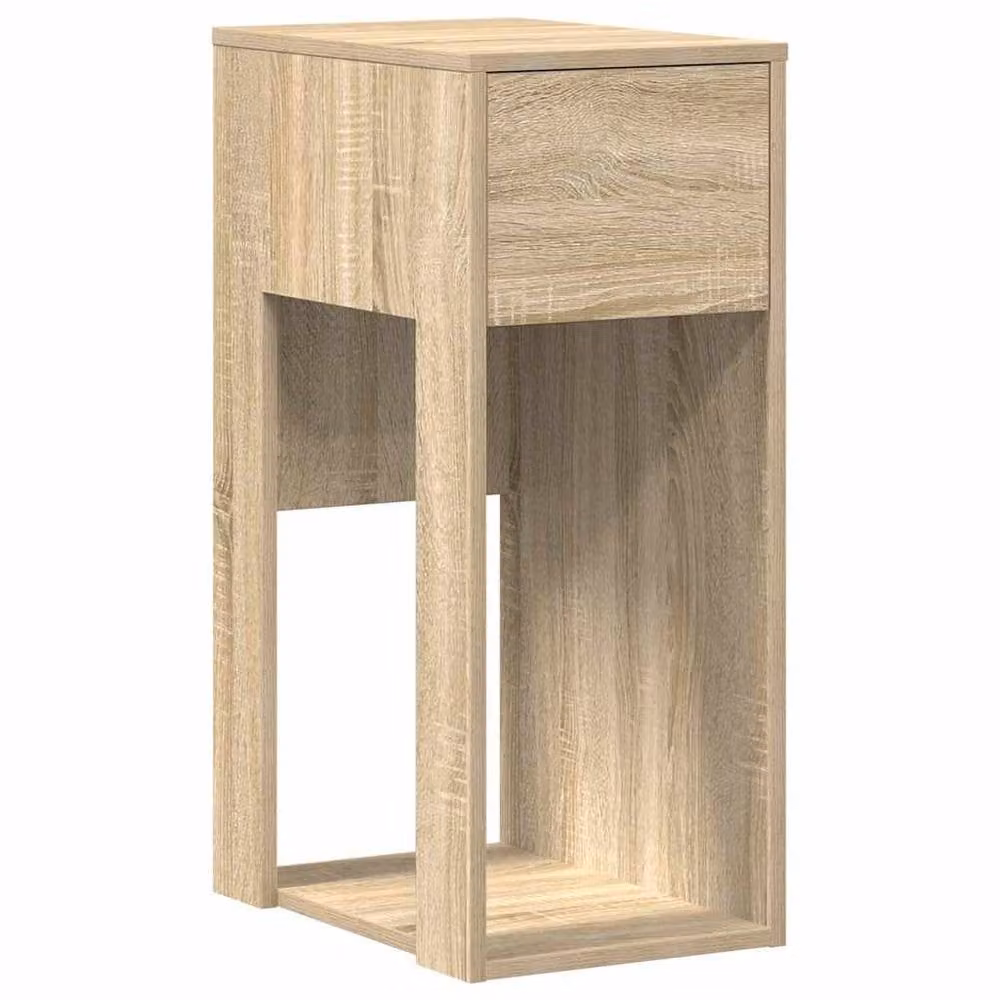 Berkfield Home Computer Tower Stand with Drawer in Sonoma Oak Light Brown, W/D/H: 30 x 44 x 74 cm – 2