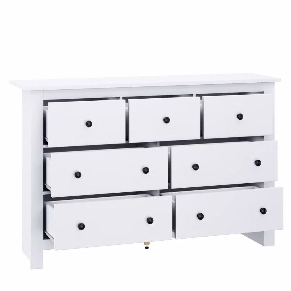 STILVORA Modern White 7 Drawer Sideboard with Storage – 3