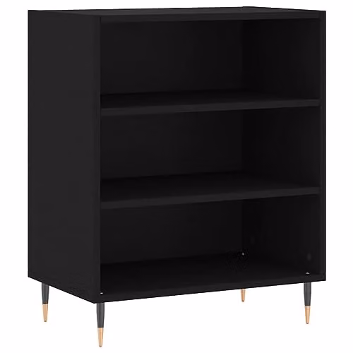 vidaXL Modern Black Sideboard in Engineered Wood and Metal, W/D/H: 57 x 35 x 70 cm – 1