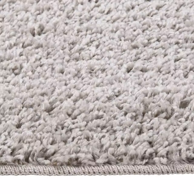Berkfield Home Shaggy Rug in Light Grey, Round, Diameter: 100 cm