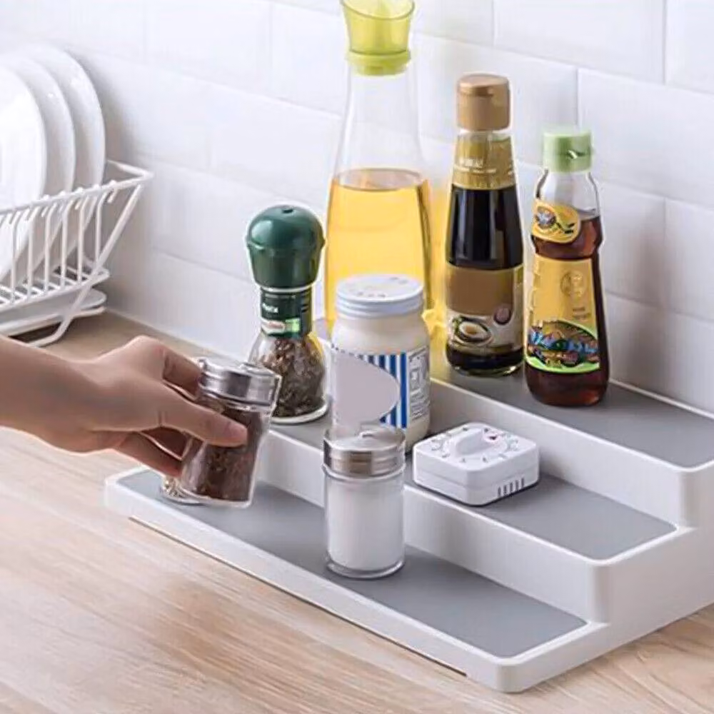 EONLION White 3 Tier Shelf Jar Rack Holder, Height: 100 cm – 3