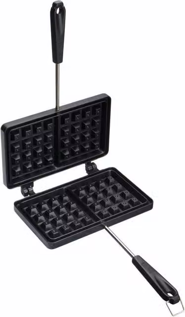 KitchenCraft Non Stick Waffle Maker in Black
