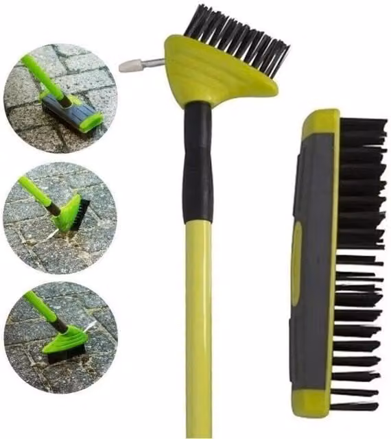 SPETLEK 3 in 1 Green Garden and Patio Weed Brush with Steel and Plastic Construction – 1