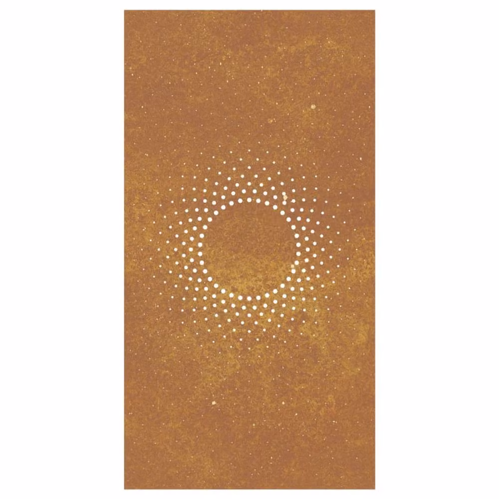 Berkfield Home Sun Design Corten Steel Garden Wall Decoration, Brown, W: 105 cm, H: 55 cm – 3