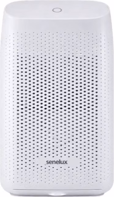 Senelux Quiet Dehumidifier with App Control and 7 LED Lights, White, Height: 23 cm