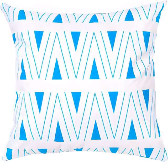 Gardenista Binary Blue and White Graphic Printed Water Resistant Outdoor Scatter Cushion