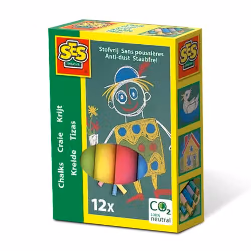 SES Creative Multicolour Sidewalk Chalk Set for Children