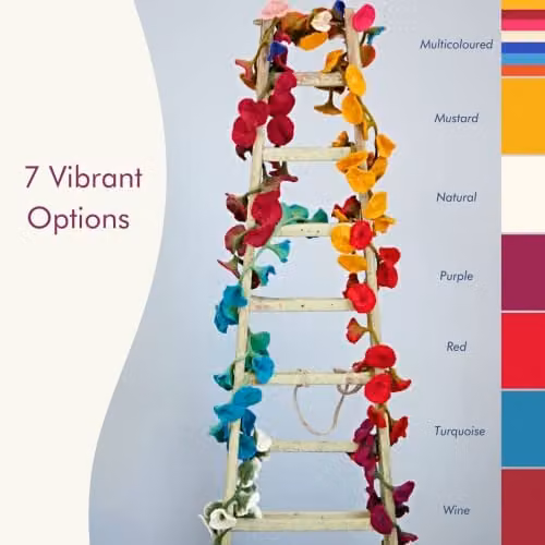 Paper High Handcrafted Felt Flower Garland, Multicoloured, Length: 160 cm – 6