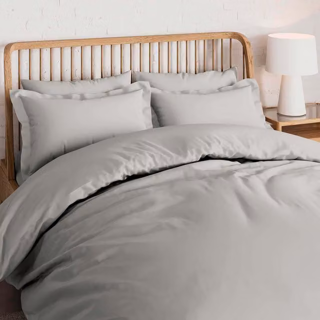 Bedeck Luxury Silver 500 Thread Count 100% Cotton Duvet Cover