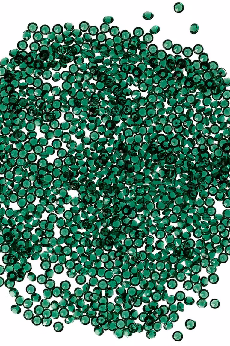 Neel Blue Acrylic Rhinestone Table Confetti Scatters, 6000 Pieces in Emerald and Blue