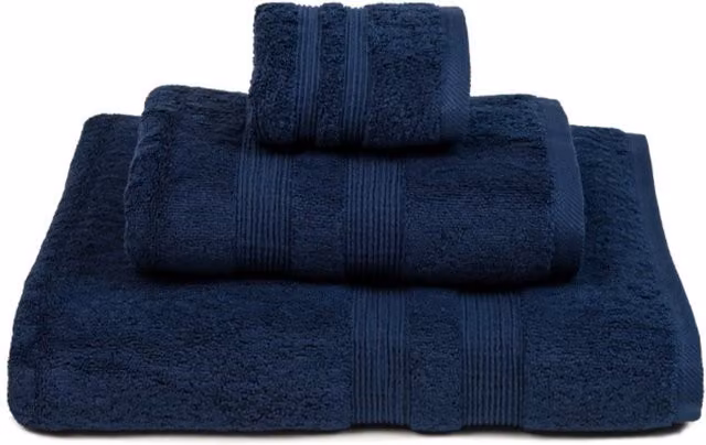 Torres Novas Blue Striped Cotton Terry Towel Set