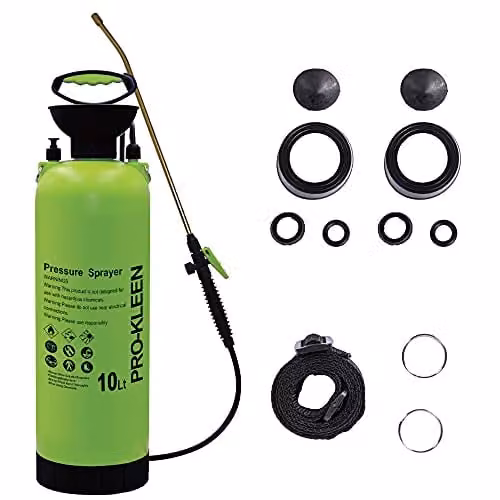 Pro-Kleen Manual Pressure Sprayer, 10L, Green with Brass Lance – 1