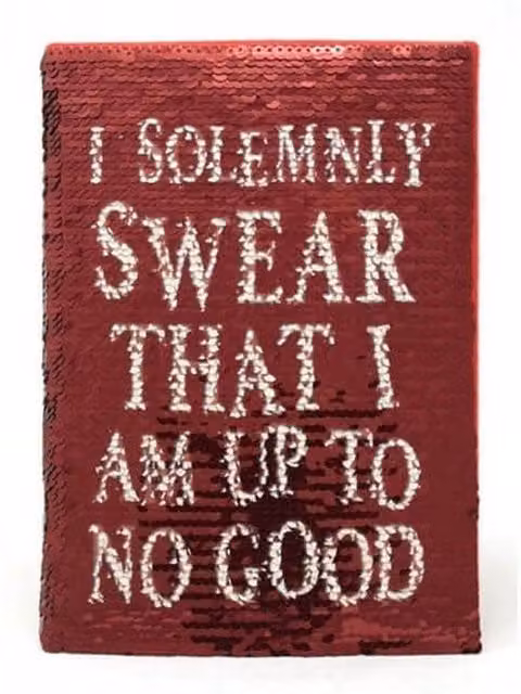 Harry Potter Premium Sequin Flip A5 Hardcover Notebook in Red and White