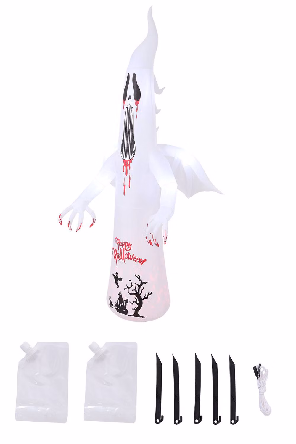 Living and Home 10.2ft Halloween Inflatable Scream Ghost Decoration in White – 3
