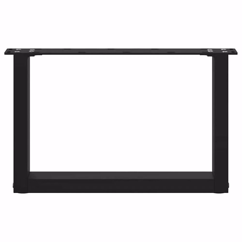 Berkfield Home U-Shaped Steel Coffee Table Legs, Black, 2 Pieces, H: 50 cm, W: 30-31 cm – 4