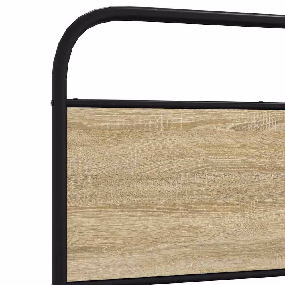 Berkfield Home Single Bed Frame in Sonoma Oak and Brown Engineered Wood, W/D/H: 90 x 190 cm – 4