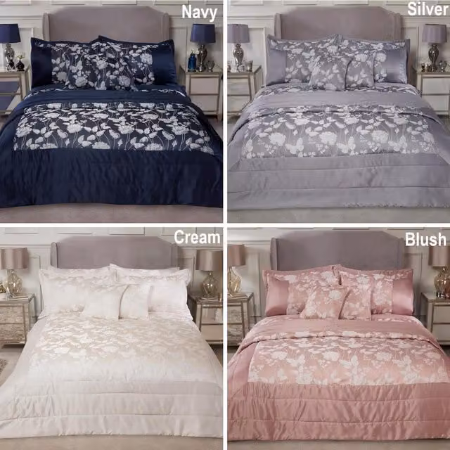 Emma Butterfly Meadow Bedspread Set in Blue