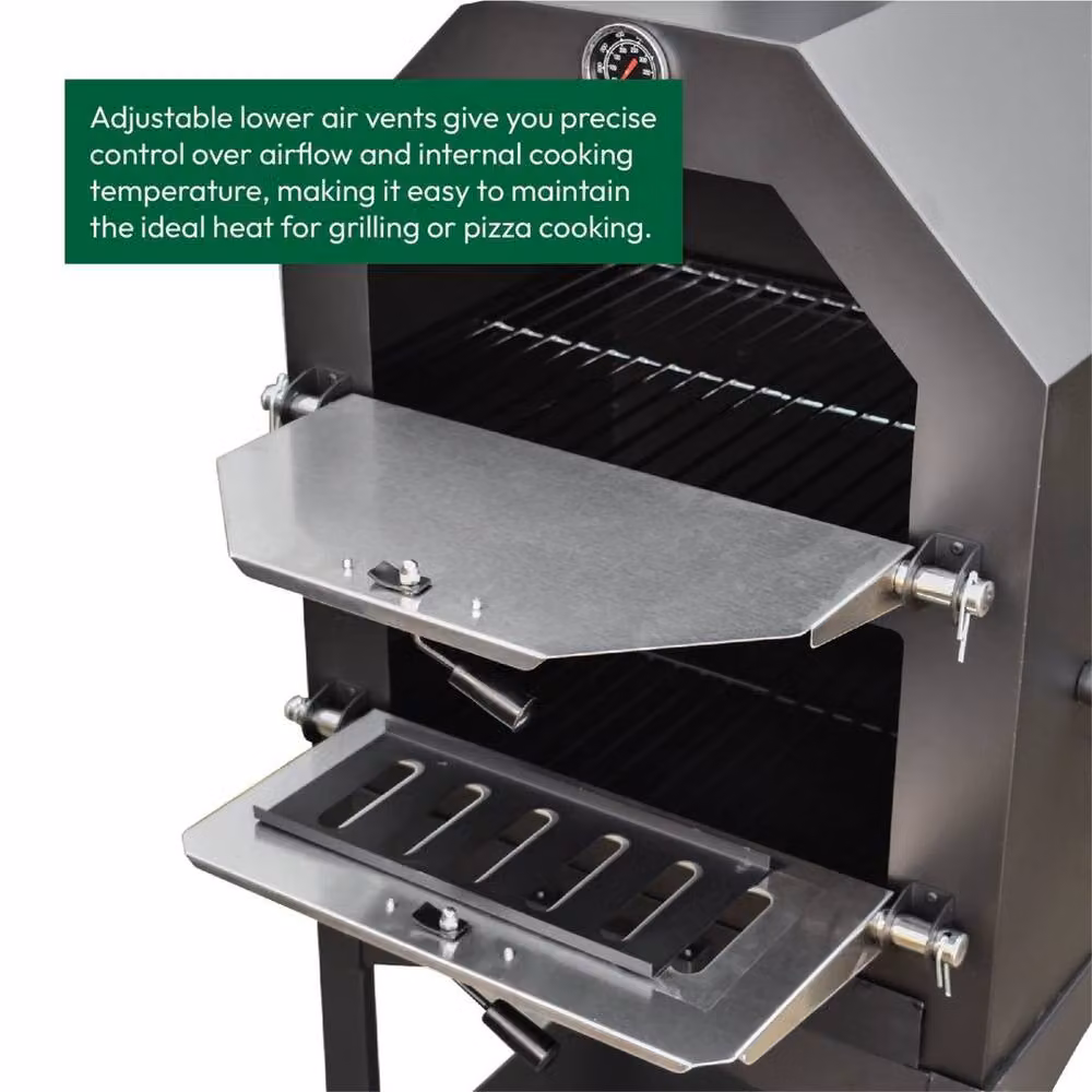 SPETLEK Charcoal BBQ Grill Smoker in Black, W/D/H: 158 x 158 x 158 cm – 5