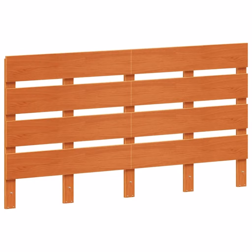 Berkfield Home Rustic Solid Wood Pine Headboard in Wax Brown, Width: 150 cm – 2