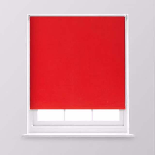 A.Unique Home Premium Trimmable Thermal Blackout Roller Window Blind, Red, W/H: 90 x 170 cm