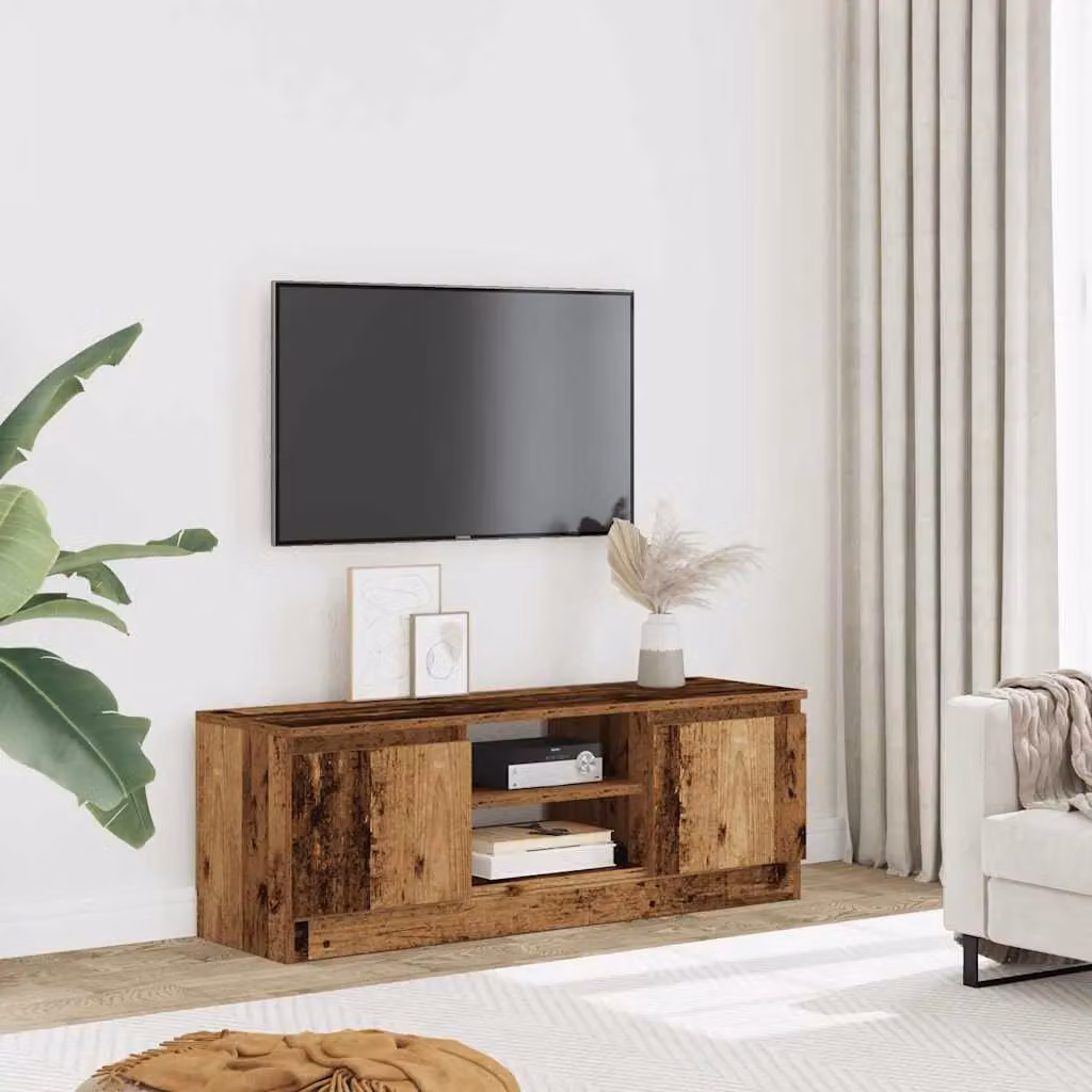 Berkfield Home Old Wood TV Cabinet in Brown, W/D/H: 102 x 30 x 36 cm – 3
