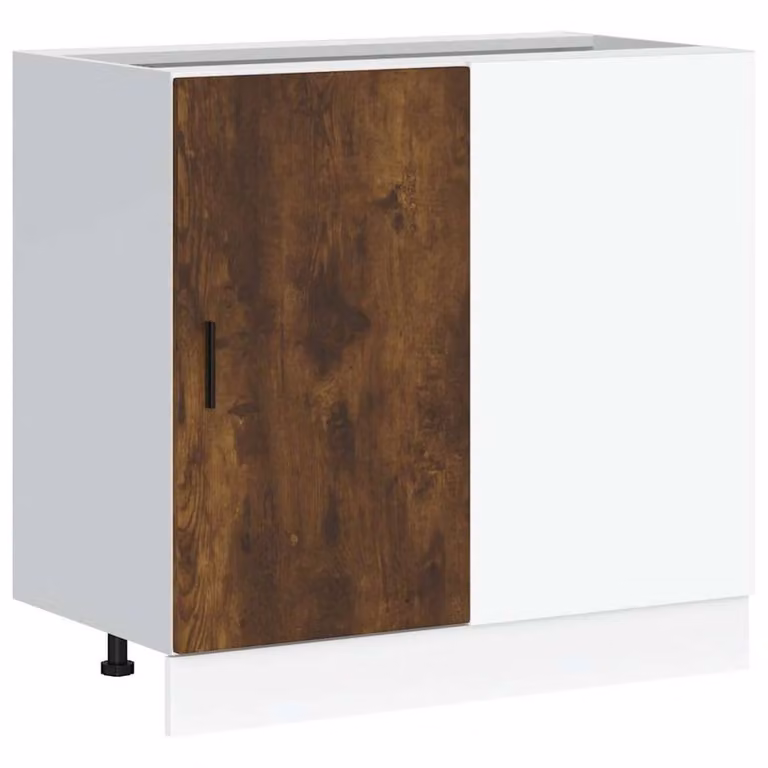 Berkfield Home Modern Freestanding Kitchen Sink Unit in Smoked Oak Brown