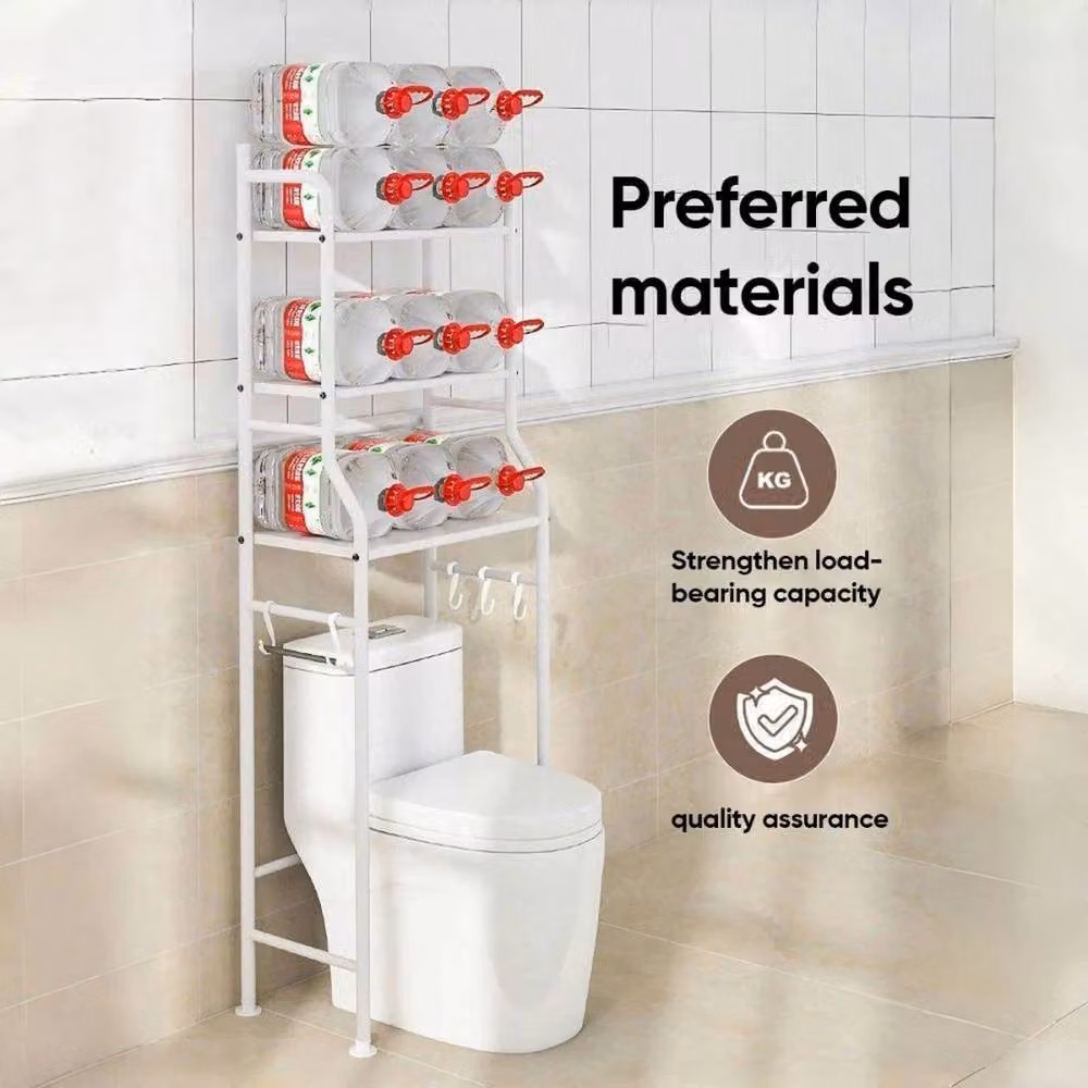KORVIXA White 3-Tier Over The Toilet and Laundry Freestanding Storage Rack – 2