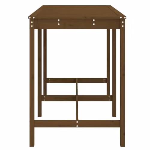 vidaXL Rectangular Garden Table in Brown Solid Pine Wood, W/D/H: 159.5 x 82.5 x 110 cm – 2
