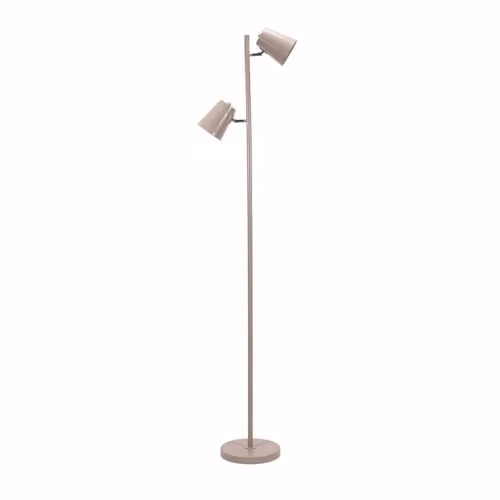ValueLights Bibi Adjustable Metal Floor Lamp in Nude with LED Bulbs – 1