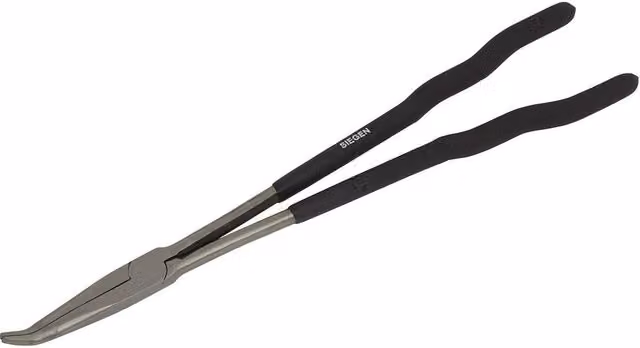 Loops 400mm Extra-Long 45 Degree Needle Nose Pliers in Metallics Black Drop Forged Steel