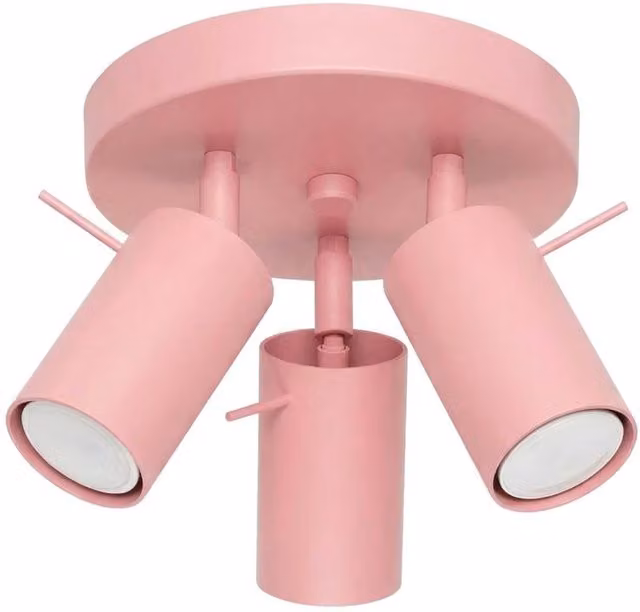 Sollux Lighting Modern Pink Ring Ceiling Lamp with 3 Lights, W/D/H: 14.5 x 25.7 x 25.7 cm – 1