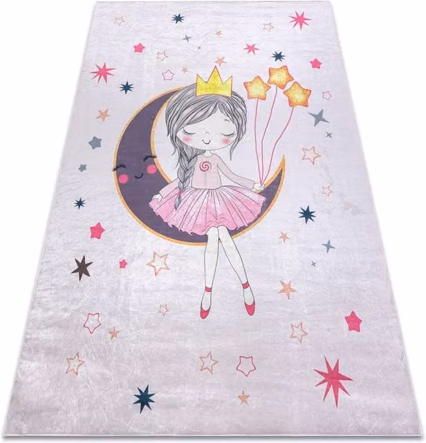RugsX Bambino Kids Motif Rug in Pink, W: 160 cm, L: 220 cm