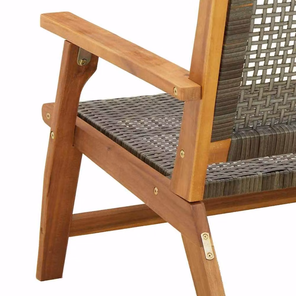 Berkfield Home Modern Garden Chairs, 2 Piece Set in Grey Acacia Wood, W/D/H: 76 x 67 x 73.5 cm – 7